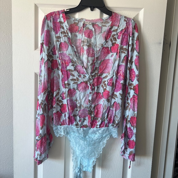 Free People Everything’s Rosy Bodysuit - Picture 3 of 6